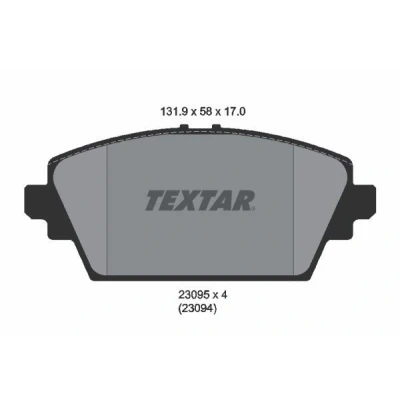 Imagen de TEXTAR 2309501 Juego de pastillas freno no preparado para indicador desgaste NISSAN: Primera Berlina, Hatchback, Almera Tino