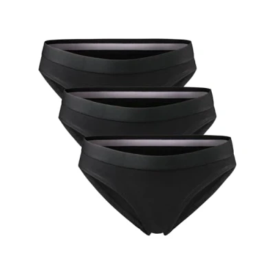 Imagen de DANISH ENDURANCE Braguita de Algodón Orgánico, Ropa Interior Mujer Suave, Negro 3 Pack, S