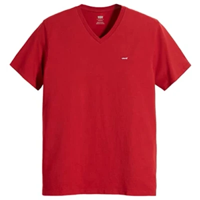 Imagen de Levi&#039;s Original Housemark V Neck, T Shirt para Hombre, Rhythmic Red, S