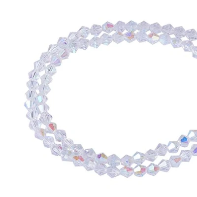 Imagen de NBEADS 10 Hebras de Cristal Austriaco Imitación Electrochapado Bicónico, AB Color Chapado, Grado AA, Facetado, 4 X Mm, Agujero: 1 Mm; Alrededor 120 Piezas/Cadena, 18,1&quot;