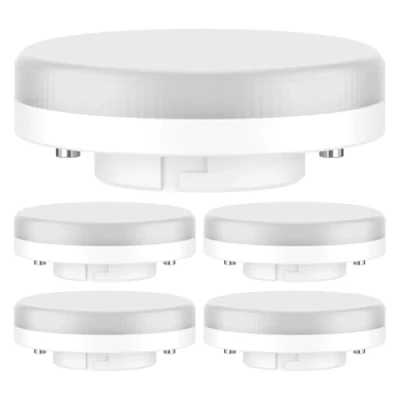 Imagen de ledscom.de 5 unidades Bombilla LED GX53, blanco cálido (2700 K), 6,2 W, 509lm, 97, mate