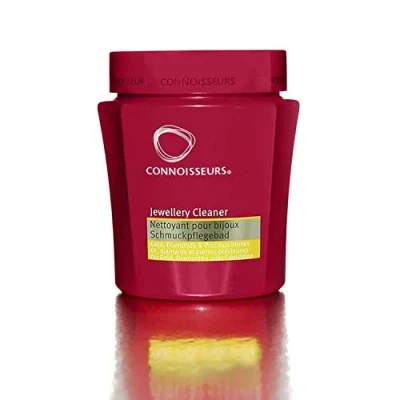Imagen de Connoisseurs Limpiador de Joyeria Líquido Limpieza Diamantes, Oro, Platino y Piedras Preciosas Bandeja Inmersión Cepillo Incluidos 250ml
