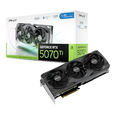 Imagen de PNY Tarjeta gráfica GEFORCE RTX™ 5070 Ti 16GB Overclocked Triple Ventilador Plus DLSS 4