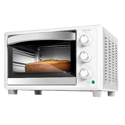 Imagen de Cecotec Horno de sobremesa Bake&amp;Toast 2300 White, 23 L, 1500 W, 3 modos calor, Temporizador 60min, Temperatura regulable hasta 230ºC, Bandeja recogemigas.