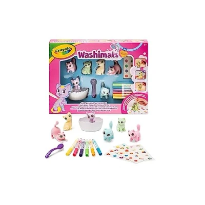 Imagen de CRAYOLA Washimals Pets Kit Actividades con pegatinas de colores pastel para colorear y bañar a los cachorros, juego regalo niños, partir 3 años, 74 7515