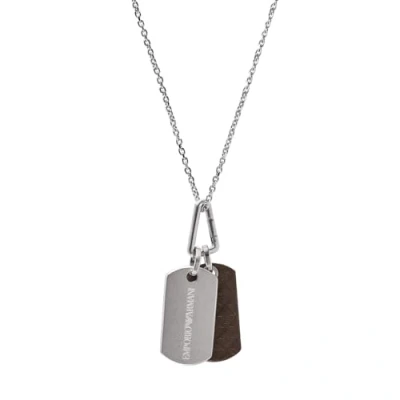 Imagen de Emporio Armani Pendentif en Acier inoxydable argenté pour Homme EGS3133040, Taille Unique, inoxydable, Pas UNE Pierre précieuse, de gemme