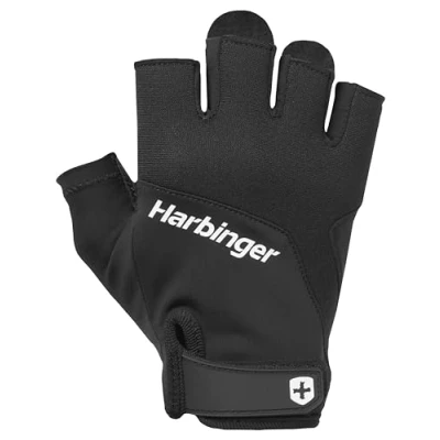 Imagen de Airplus Harbinger Training Grip 2.0 Guantes de Levantamiento Pesas, Unisex, Color Negro, Mediano