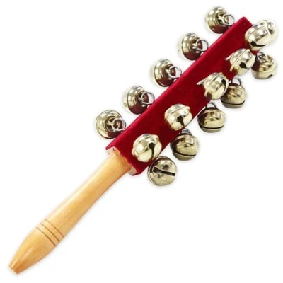 Imagen de A Star 21 Bell Jingle Shaking Sleigh Stick Mango de madera 26 cm longitud