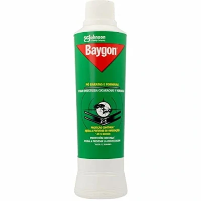 Imagen de Baygon Insecticida en polvo contra rastreros, cucarachas y hormigas, grietas zonas escondidas, efecto barrera, 12 semanas, 250 gr