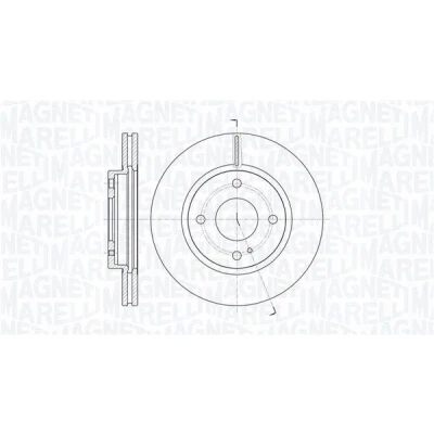 Imagen de MAGNETI MARELLI 361302040108 Disco de freno 258, 258 23 4 63,5 ventilación interna FORD: FIESTA 6, 6 Van, KA+ Hatchback