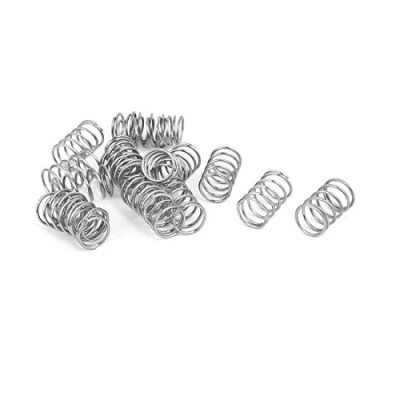 Imagen de sourcing map 1mm x 12mm 20mm 304 Inoxidable Acero Compresión Resorte Plateado Tono 20Uds