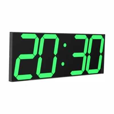 Imagen de CHKOSDA Reloj LED Digital de Pared Grande con Pantalla 18 Pulgadas, Cuenta atrás 8 Niveles Brillo Ajustables, indicador 12/24 Horas, Temperatura y Calendario (Verde)