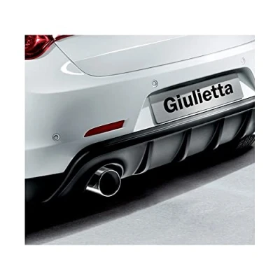 Imagen de Motordrome Faldón parachoques trasero (Difusor) puede usarse con Alfa Romeo Giulietta 2010 (Escape único izquierdo) (ABS)