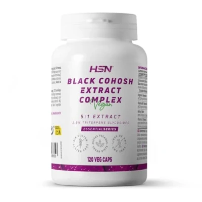 Imagen de HSN Cohosh Negro Cimicifuga racemosa 800mg 120 Cápsulas Vegetales Ayuda a mantener una menopausia tranquila y confortable No GMO, Vegano, Sin Gluten