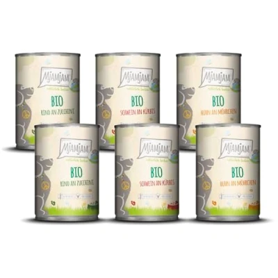 Imagen de MjAMjAM Comida húmeda Premium para Perros naturalmente Deliciosa The Bio Box, Pack de 6 (6 x 400g), sin Cereales