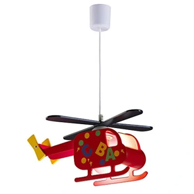 Imagen de wonderlamp W A000122 Lámpara de Techo Infantil Helicóptero Rojo