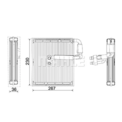 Imagen de MAHLE ORIGINAL AE 27 000P Evaporador con juntas sin válvula de expansión