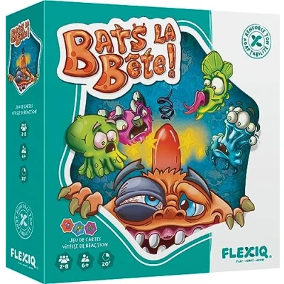 Imagen de Asmodee FlexiQ Bats la Bestia Juegos de Mesa Cartas observación y rapidez Familiares para niños a Partir 6 años 2 8 Jugadores Versión Francesa