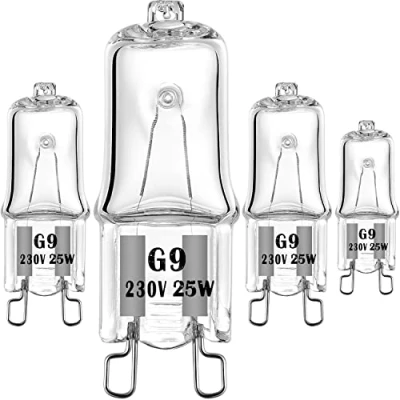 Imagen de lámpara halógena para horno G9, 25W, 230V, y microondas, 300 C, bombillas resistentes al calor