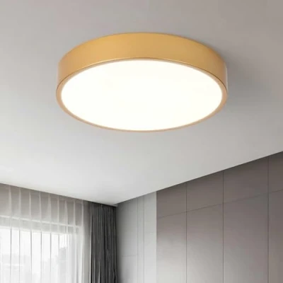 Imagen de Schindora Oro Plafon LED Techo,Ø30Cm Metal 24W Lampara Techo CóDigo De 3 Colores Cocina 3000K/4500K/6000K Circular Lamparas Salon Para Habitacion Dormitorio Comedor