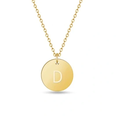 Imagen de GD GOOD.designs Collares para mujer con colgante iniciale D Oro I Collar letra Longitud 40+5 cm Cadena chapada en 18k