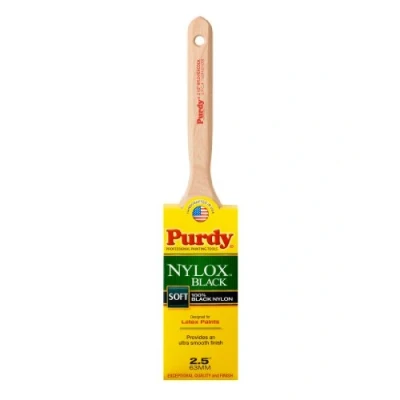 Imagen de Purdy 144316125 Nylox Black Nylo Peacock Pincel Plano, Negro, 2,5 &quot;