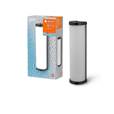 Imagen de LEDVANCE BATHROOM CLASSIC CYLINDER Badezimmer Wandleuchte 320mm, schwarz, E14 Sockel, kann mit smarter Lampe bestückt werden, hochwertige Verarbeitung, Zylinderform, IP44 Schutzklasse