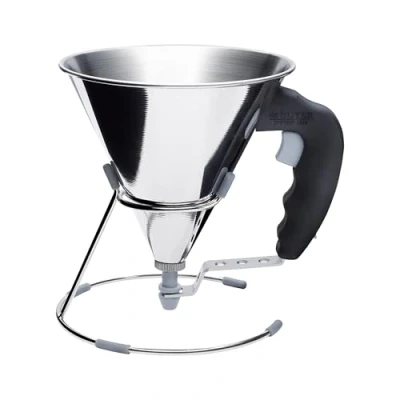 Imagen de De Buyer, MINI EMBUDO DOSIFICADOR CON PISTON INOX, 0,8 L, SOPORTE, NEGRO 18.5 x 15 15.5 cm 3353.00