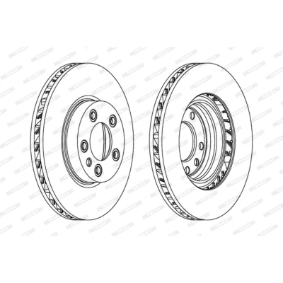 Imagen de FERODO PREMIER DDF1591RC 1 Disco de freno 330 32 5 130 ventilado revestido sin tornillos PORSCHE: Cayenne, VOLKSWAGEN: Touareg I, II