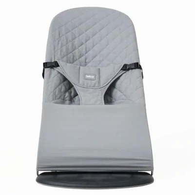 Imagen de Funda para Hamaca bebé. Belltop Compatible con BabyBjörn Balance, Soft &amp; Bliss. Asiento bebé Acolchado balancín. Algodón hipoalergénico. Ajuste ergonómico Gris