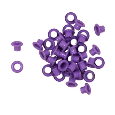 Imagen de Craftelier Pack de 40 Ojales Básicos Ideales para Tarjetería, Scrapbooking y Manualidades Válidos Diversos Materiales Tamaño Aprox. Diámetro Interior 5 mm Exterior 8 Color Morado