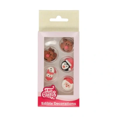 Imagen de Decoraciones de azúcar para troncos navideños x12 FunCakes