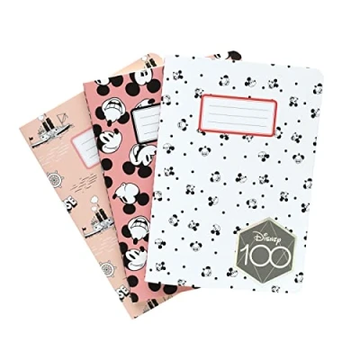 Imagen de Grupo Erik Pack cuadernos A6 Mickey 100 Aniversario Bloc de notas 3 Libretas punteadas Bulley journal, Libreta Cuaderno pequeña Material escolar