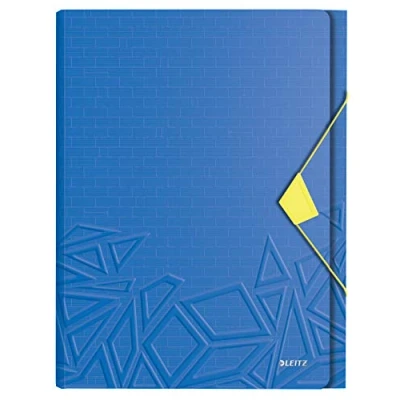 Imagen de Leitz Carpeta Acordeón A4 con 5 Compartimentos, Cierre de Goma Elástica, Capacidad para 250 Hojas, Azul, gama Urban Chic, 39970032