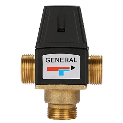 Imagen de válvula de 3 vías DN20 mezcladora termostática latón rosca macho para calentador agua solar