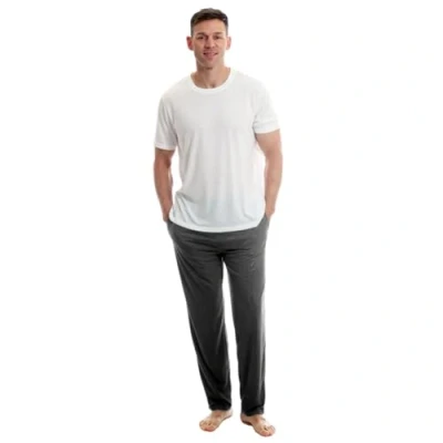 Imagen de Light &amp; Shade LSSET032L Conjunto de Pijama para Hombre con Camiseta Cuello Redondo y Pantalones, Blanco, L
