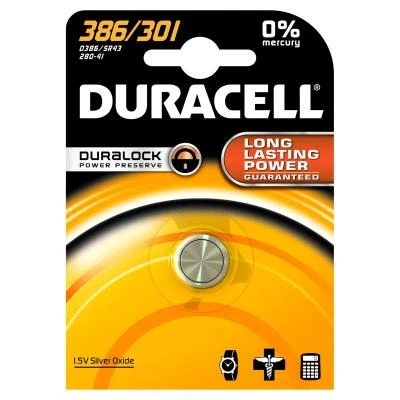 Imagen de Duracell 301 Pilas (óxido de plata, Button/coin, 1.5V)