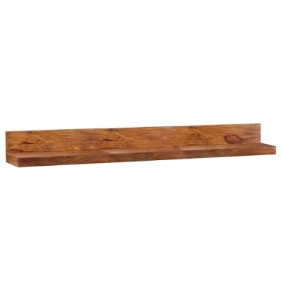 Imagen de FineBuy Estantería de Pared 160 cm Moderna Madera Maciza Sheesham Estante Colgante flotación Libre Rectangular