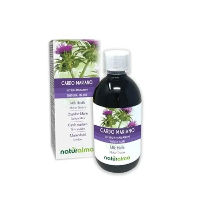 Imagen de Cardo mariano (Silybum marianum) hierba y frutos Tintura Madre sin alcohol Naturalma Extracto líquido gotas 500 ml Complemento alimenticio Vegano