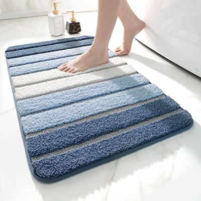 Imagen de DEXI Alfombra Baño Antideslizante,Alfombrilla de Absorbente,Alfombra Lavable a Máquina con Microfibras Suaves Agua para Bañera,Ducha y (50 x 80 cm,Azul)