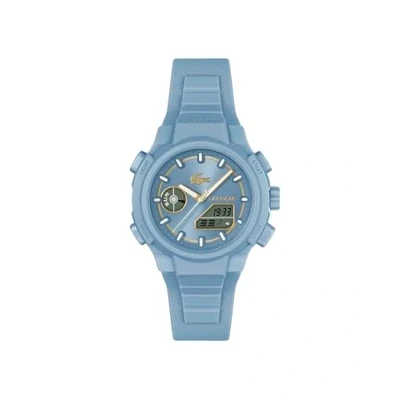 Imagen de Lacoste Reloj de Cuarzo Multifuncional Analógico Digital para Mujer Colección LC33 con Correa Silicona Azul, 2001431