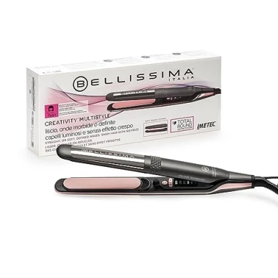 Imagen de Plancha de pelo Bellissima 11876 Creativity Multistyle, Cerámica, 50 W, 230 C, 30 s Calentamiento, Rosa
