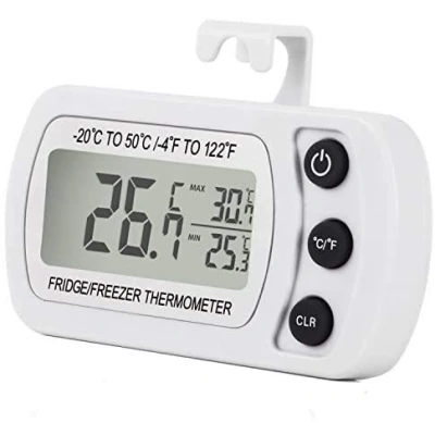 Imagen de Termómetro para frigorífico, resistente al agua, congelador, monitor de temperatura, pantalla LCD fácil leer con gancho