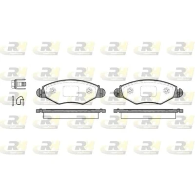 Imagen de ROADHOUSE 2643.20 Juego de pastillas freno Eje delantero con tornillos, lámina adhesiva accesorios, muelle PEUGEOT: 206 Hatchback