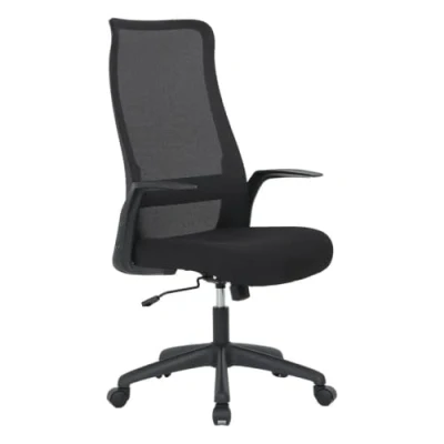 Imagen de SHIITO Silla de Oficina Ergonómica con Rejilla y tapizada en Tela Color Negro Modelo Mar
