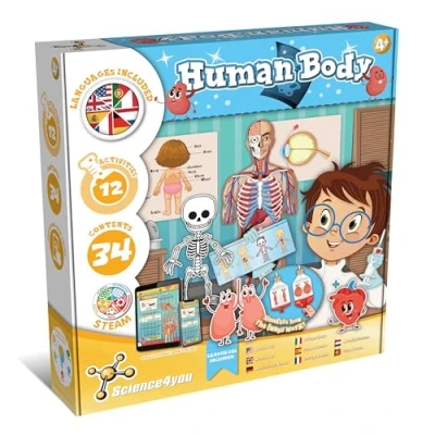 Imagen de Science4you Cuerpo Humano Kit Descubre las Curiosidades de los Órganos, el Esqueleto y Sistemas con este Ciencias, Regalo para Niñas Niños 4 5 6 7+