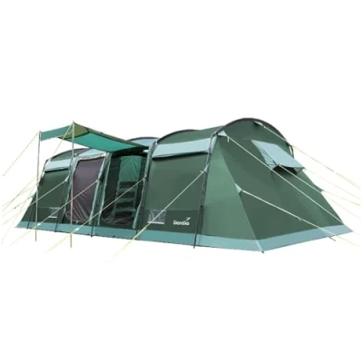 Imagen de Skandika Montana Sleeper Tienda de campaña Familiar para 8 10 14 Personas cabinas oscuras Dormir Columna Agua 5.000 mm (Protec pers. Verde)