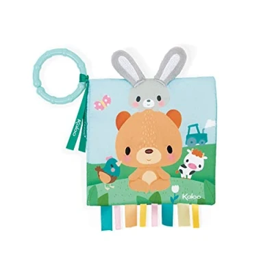 Imagen de KALOO Choo Libro de Estímulo Tela para Bebés en la Granja Estimulación Sensorial Material Muy Suave 14 x cm Desde el Nacimiento, K971800