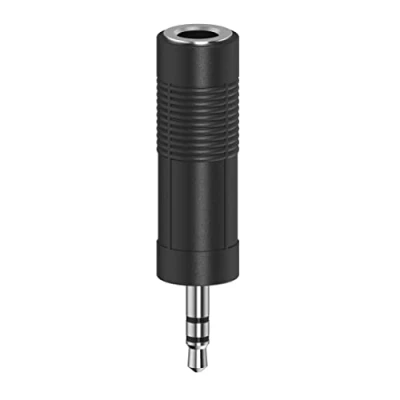 Imagen de Adaptador Jack Hama 00205196, De 3.5 mm conector a 6.3 enchufe, Negro