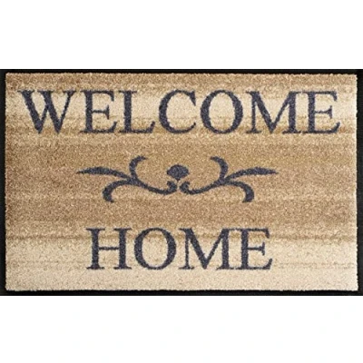 Imagen de Wash&amp;Dry Welcome Home Beige Felpudo, Poliamida, Multicolor, 50x75cm